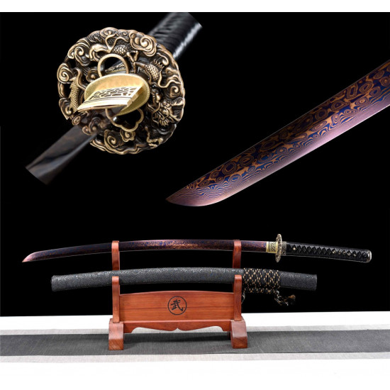hand forged Japanese katana swords/functional/sharp/ 龙行天下/HW02