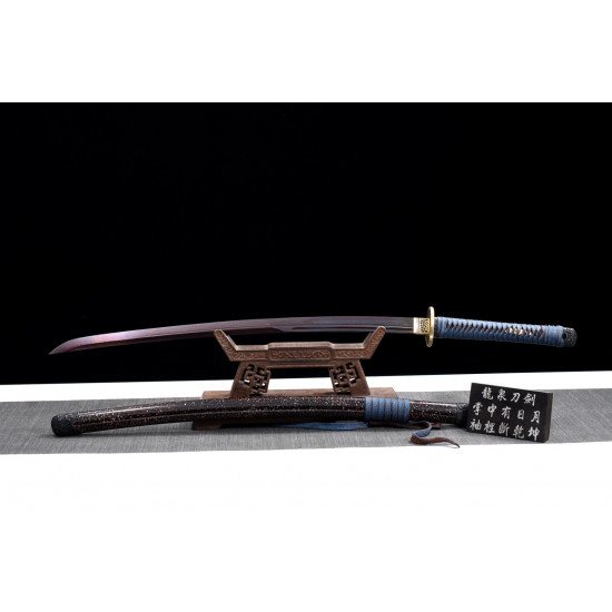 hand forged Japanese katana swords/functional/sharp/ 带蓝/LW85
