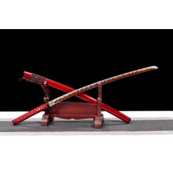 hand forged Japanese katana swords/functional/sharp/ 红牡丹/CC1