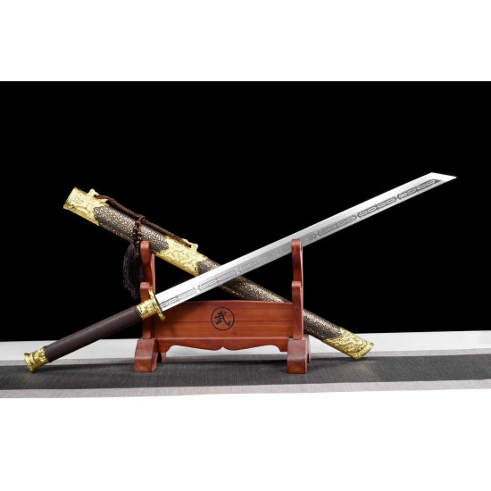 China Tang sword Handmade /functional/sharp/ 金鳞战刃/HH26