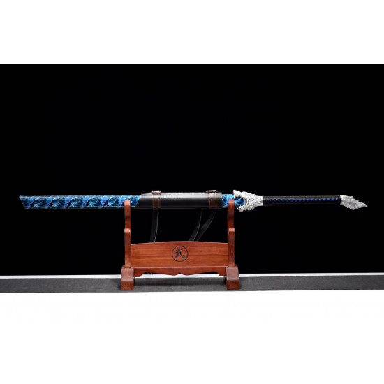China sword Handmade /functional/sharp/ 银月狼王/HH82