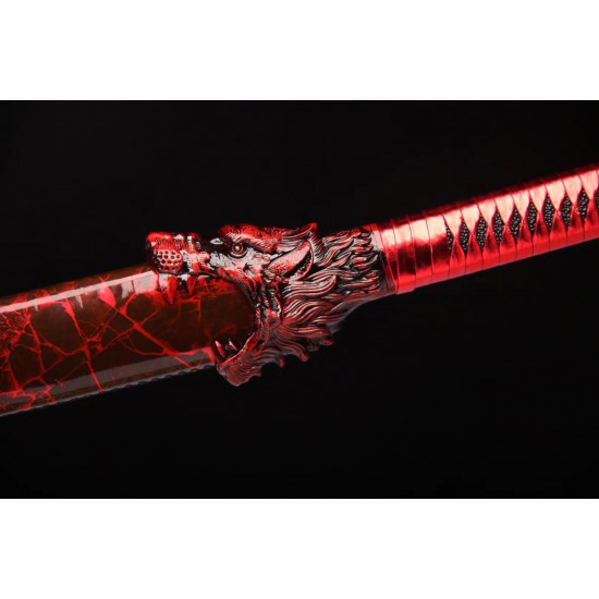China sword Handmade /functional/sharp/ 双龙战狼/X01