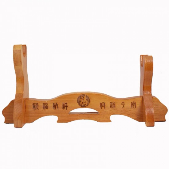 Peachwood bracket with base sword frame solid wood carving axe ornaments Wooden bracket town house support horizontal/ 桃木支架/G3