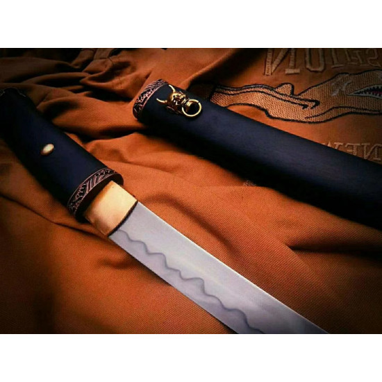 Short knife hand forged Japanese katana swords/functional/sharp/ 般若/D1