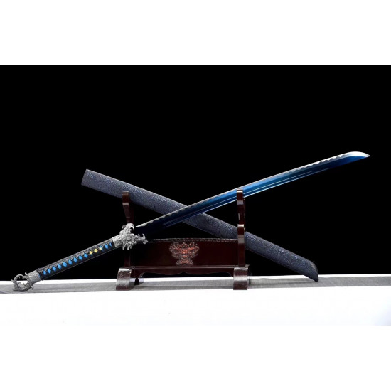 China sword Handmade /functional/sharp/ 幽蓝/K16