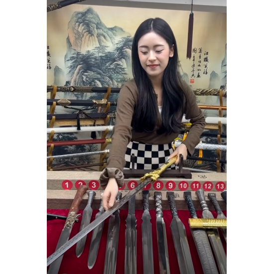 China sword Handmade /functional/sharp/ 金龙/P20